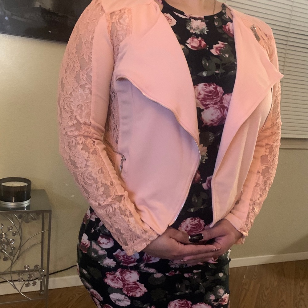 Dress with crop top blazer